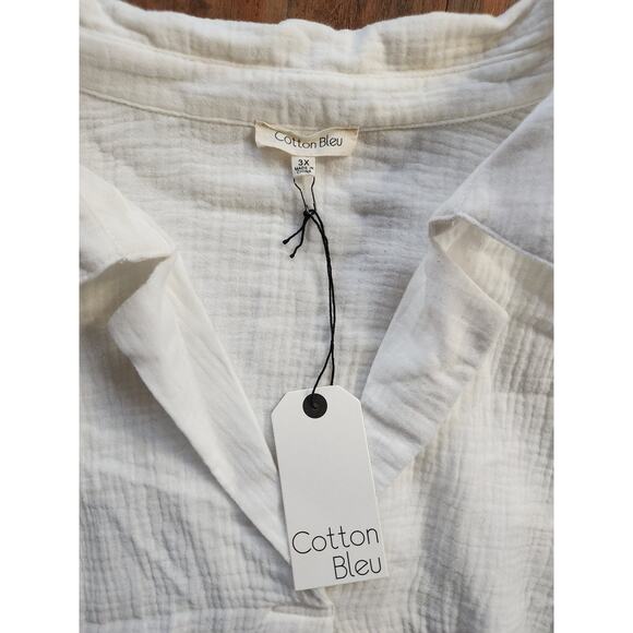 Nwt Cotton Bleu 100% cotton blouse. Womens size 3x - Picture 2 of 4